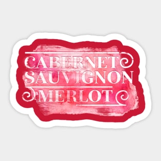 Bordeaux Wine Cabernet Sauvignon and Merlot Sticker